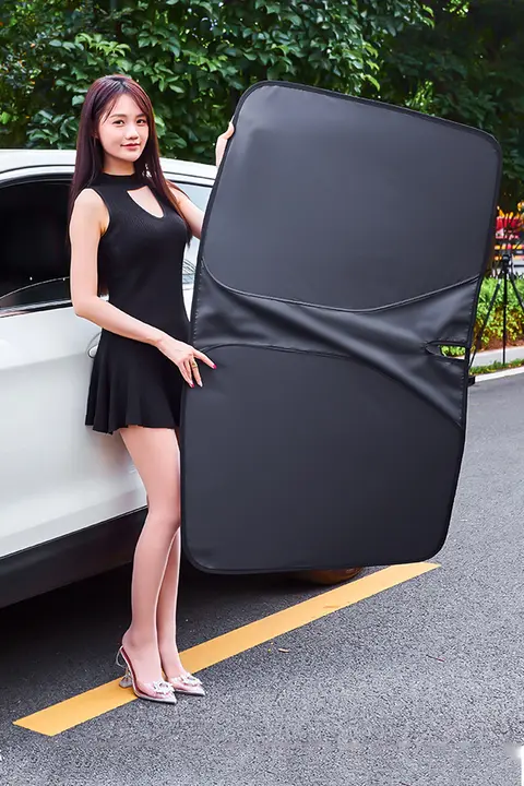 テスラModel3/Y用 日除けカバー【フロントウィンドウ用・UVカット・断熱効果】