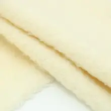 高含毛の立体感ある毛料生地【クリームベージュ・コートやケープ用DIY】