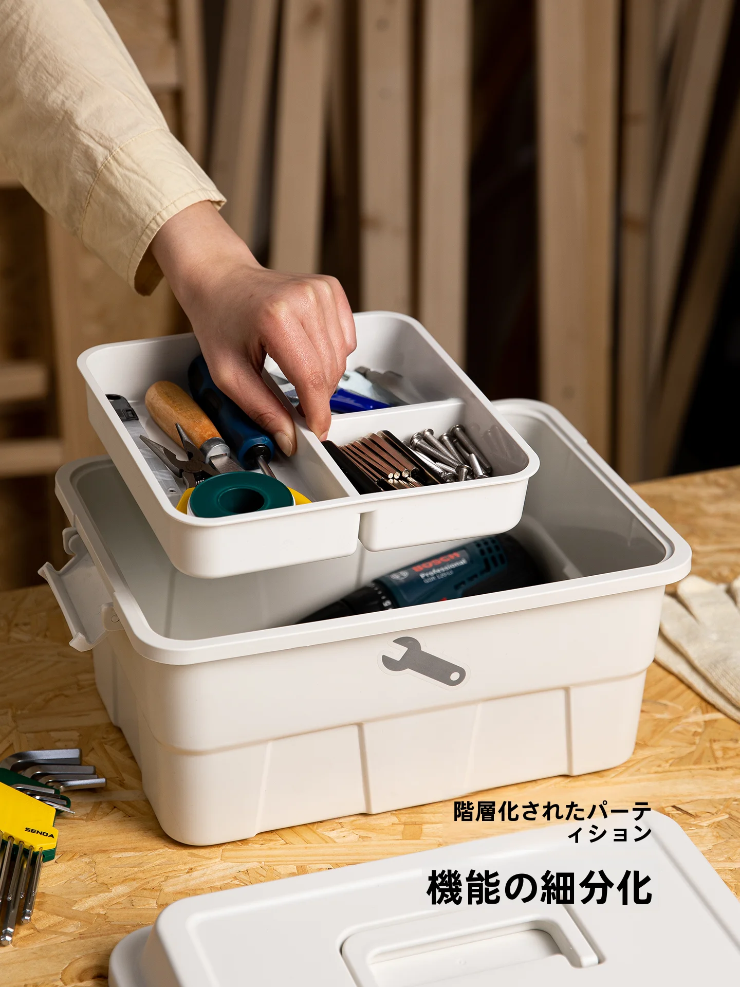 収納ケース 黒：SHIMOYAMA 0J50DWEYWSN5Aの多機能ツールボックスが解決する実用性の課題