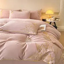 秋冬用コットン製加厚四点セット【高級感ある長綿使用・布団カバー・シーツ・枕カバー】（セッ  トアップ対応）