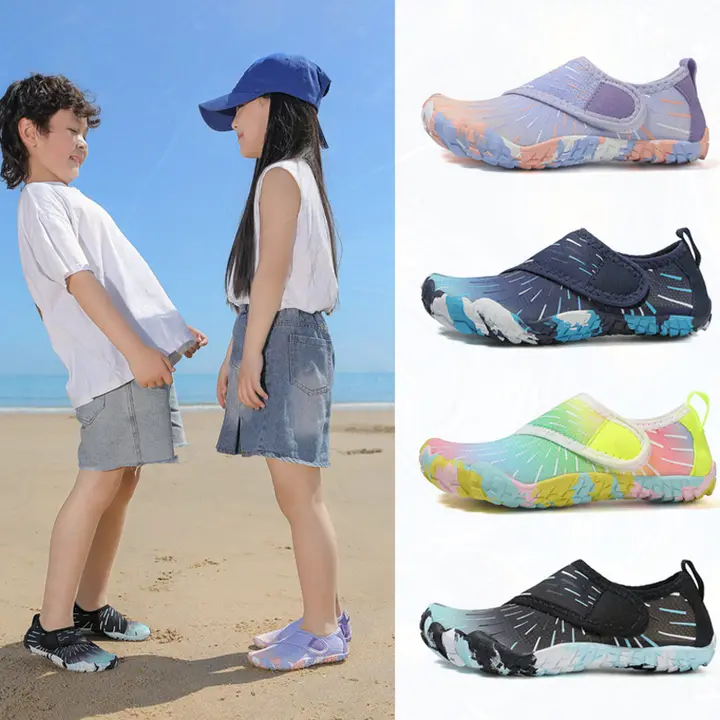 子供用ビーチソックスプール用防割防滑厚底水泳シューズ【川遊び・海水浴対応】