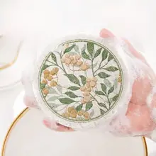 エレガントなアメリカンフラワーデザイン キッチン用スポンジ【油がつきにくい・吸水性あり】