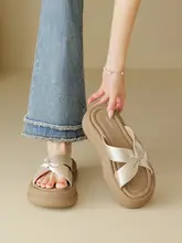 厚底サンダル レディース スリッパサンダル 疲れにくい 夏 外履き おしゃれ