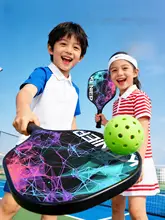 ピックル・ラケット【木製・子供用・初心者向け・4個ボール付き】（セットアップ対応）