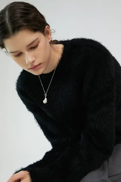 高級感ある天然バロックパールネックレス【軽やかなおしゃれなデザイン】