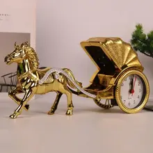 アメリカンヴィンテージデザインの静音デスク時計【小型・インテリア装飾用】