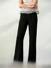 春にぴったりのハイウエストベルボトムパンツ【優雅なデザイン・フィット・通勤用】（セットアップ対応）