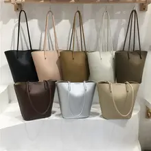 レトロシンプルな水桶バッグ【ソフトな質感・通勤・シングルショルダー】