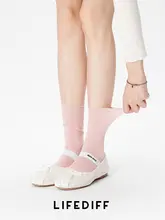 春秋用 薄手コットンローファー風靴下【女性用・夏用・中筒デザイン】（セットアップ対応）