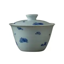 高級景徳鎮製 陶器ティーカップ【蓮の葉デザイン・茶器用・1個】