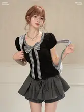 格子柄のハイウエストスカート【ミモレ丈・タイトシルエット・春向け】（セットアップ対応）