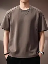 高級感のあるレトロなパッチワークデザインの短袖Tシャツ【メンズ・フィット・通気性】