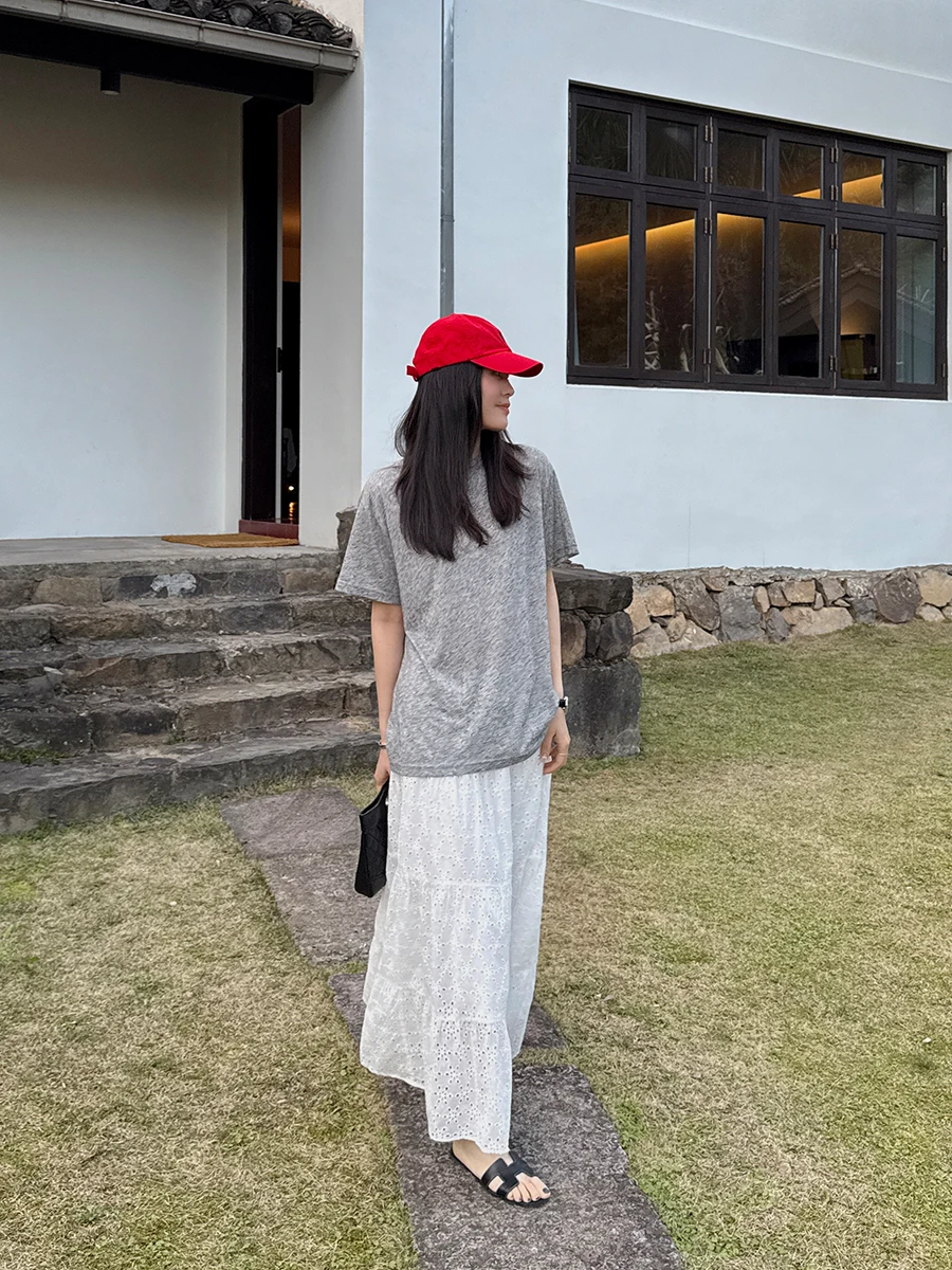 軽やかなデザインのハイエンド文学スタイル 半袖トップスとロングパンツセット【春夏用・女性用・おしゃれ】