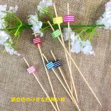 かわいい花デザインの使い捨てフルーツフォーク【カクテル＆串焼き用・おやつやサンドイッチに最適】