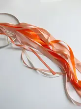 オレンジDIY手作りサテンリボン【ポリエステル・花束用・ギフト装飾】