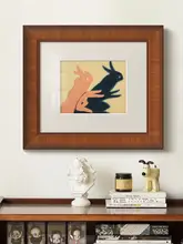 インテリアアート 影絵 うさぎ フレンチ風 ヴィンテージ おしゃれ 壁掛け リビング ダイニング 玄関 子供部屋