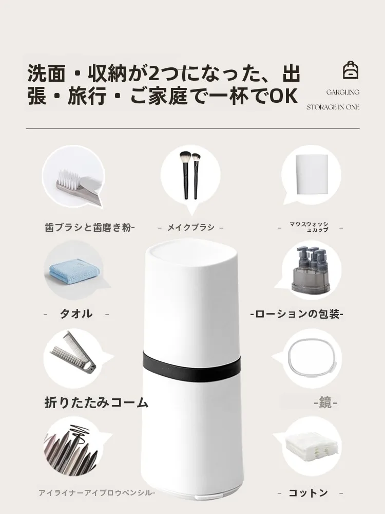 旅行用洗面器と収納ポーチ：ホテルライクな洗浄体験を実現する多機能セット