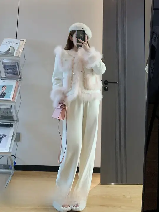 簡約デザインの高腰ワイドパンツ【フィット・柔らかい生地】