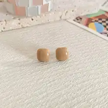 モランディカラーの生物陶器イヤリング【アレルギー対応・ミニマルデザイン】