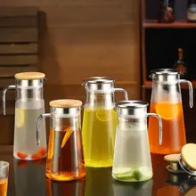 ハンドル付きアクリル製グレー冷水ポット【高温対応・食品級プラスチック・飲食用・お茶用】
