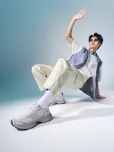 ERKE 夏用男性用カジュアルシューズ【厚底・スポーツ・レトロスタイル】