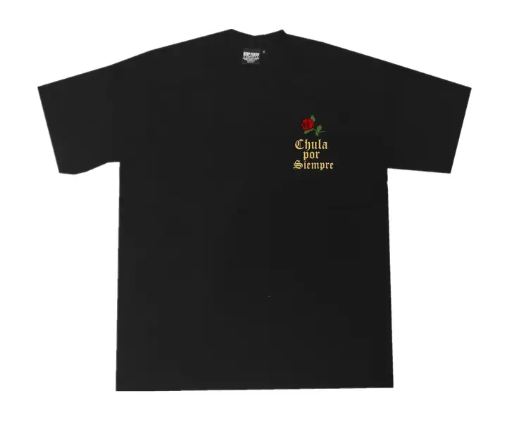 ゆったりとしたヒップホップデザインのショートスリーブTシャツ【厚手・小さめの襟】