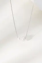 S925純銀製 パールネックレス【シンプルデザイン・通勤向け・鎖骨チェーン】