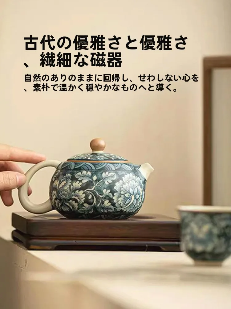 汝窯の繁花デザイン急須を選ぶべき理由は？中国製の陶器茶壺がもたらす、心の静けさとは
