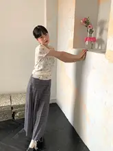 学院風の高腰チェックプリーツスカート【フレアデザイン・落ち着いた色合い】（セットアップ対応）