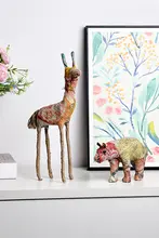 東京製の布製動物オブジェ【カラーブロックデザイン・ハンドメイド・インテリア装飾用】