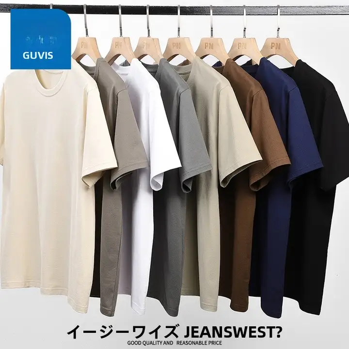 コットン製 半袖Tシャツ【メンズ・夏用・ゆったり・シンプルデザイン・無地】