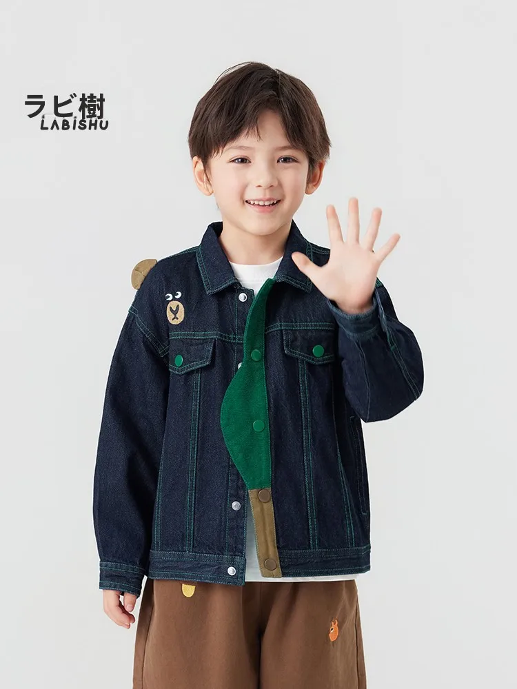 春季用子供用デニムジャケット【翻領デザイン】：男女共用に適した子供服の選定基準
