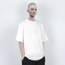 PERDU コットン100% ブラックホワイト 半袖Tシャツ【高密度・しっかりした生地・肌触り良好】