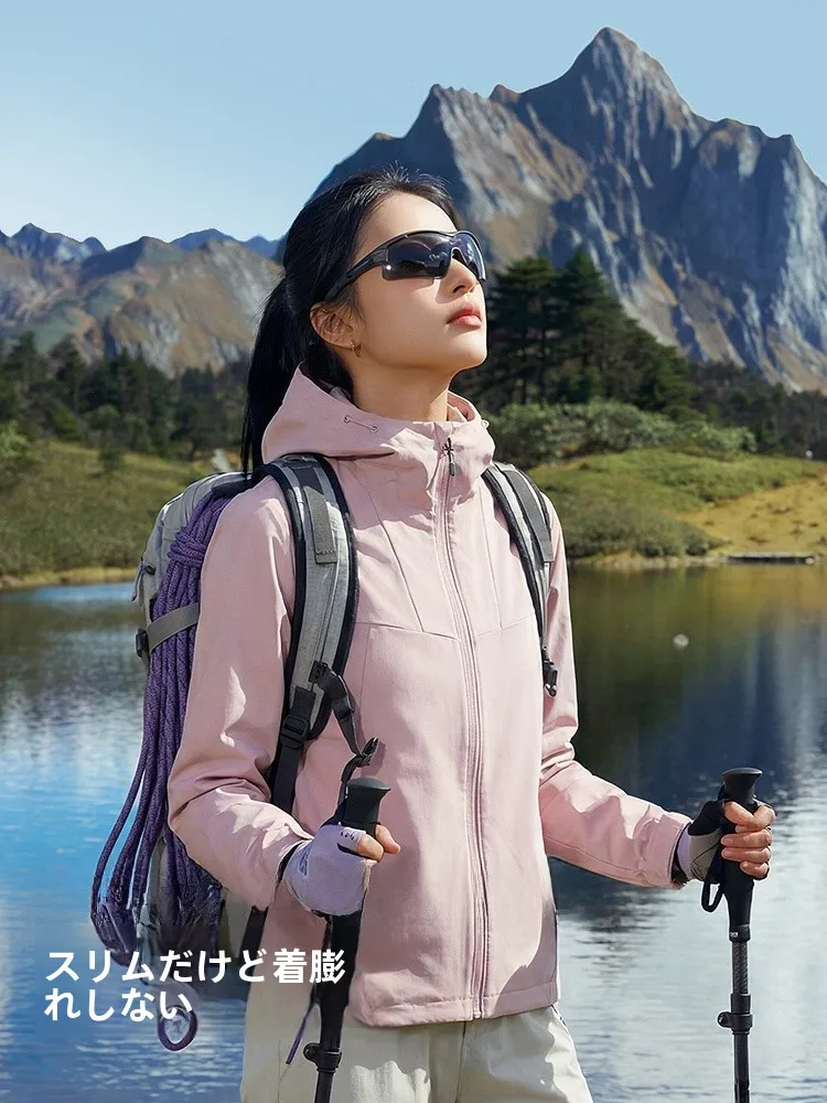 HUMTTO レディースソフトシェルジャケット：登山ファッションの通気性と防風性を実現