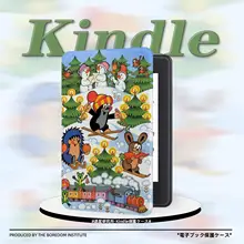 クリスマスマウスのイラスト付き Kindle7用電子書籍カバー【防落下・汎用タイプ】