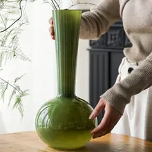花瓶 アンティーク風 ガラス フレンチスタイル 高級感 リビング インテリア 水栽培 生け花 民宿 オブジェ