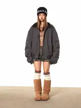 BLACKBB フード付き重厚感のあるパーカージャケット【冬用・女性向け・カップルコーデ】
