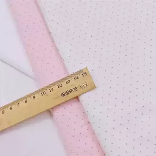 ベビーコットンニット生地【ミニドット柄・手作り人形服・1メートル】