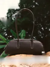 真皮製 腋下バッグ【植鞣革・手提げタイプ・シンプルデザイン】