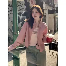 カジュアルなピンクシャツ【短丈・スタイリッシュ・女性用・薄手】