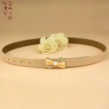 本革製 レディースベルト【スムースバックル・シンプルデザイン・デニムと合わせやすい】