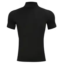 メンズ ハイネックフィットネスTシャツ【速乾・高弾力・通気性・ランニング用】