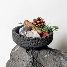 欧風デザインの火山石アロマプレート【手作り・インテリア装飾・高級感】