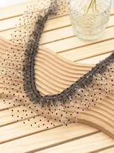 極上の柔らかさのドット柄レース刺繍生地【DIY用・ぬいぐるみ服飾】