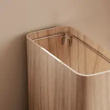 ゴミ箱 大型リビングトイレ用 木製 シンプル 蓋付き