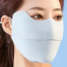 マスク フルフェイス 男女用 アイスシルク 通気性 薄型 UVカット 新作 高デザイン