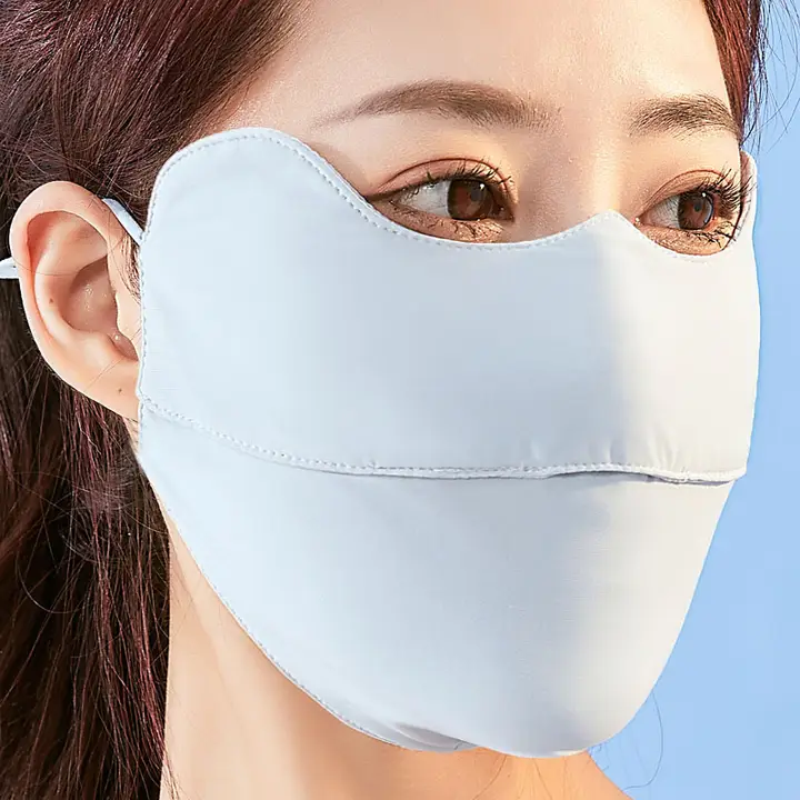 マスク フルフェイス 男女用 アイスシルク 通気性 薄型 UVカット 新作 高デザイン