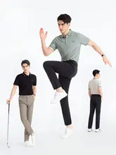 高弾性 UVカット機能付き 涼感ロモン メンズ夏用薄手カジュアルパンツ【ストレートフィット・工場仕様】