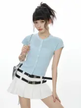 半袖Tシャツ 女性 夏用 ボディフィット 冷感 カーディガン