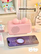 多機能デスククロック【ミラー電子時計・Bluetoothスピーカー・シンプルデザイン】